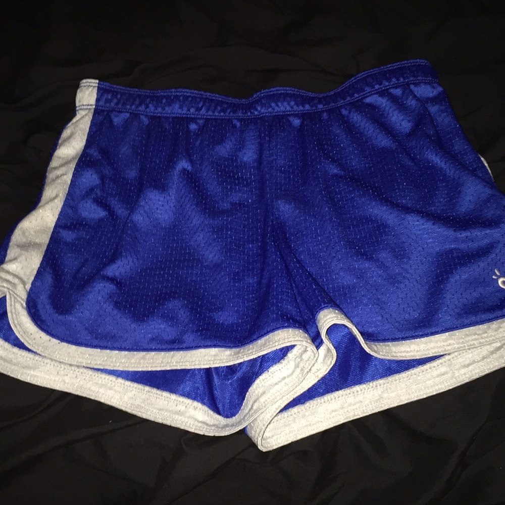 Blue active wear shorts